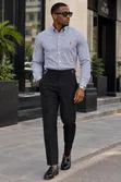 Polo Shirt and Beltless Gentlemen Outfit - 3