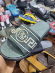 Green Slide Sandals Unisex - 1