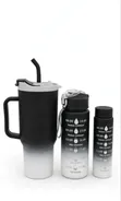 3-in-1 Motivational Water Bottle Set & Insulated Travel Tumbler - 2