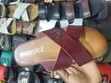 Versace Cross-Strap Leather Sandals - 1