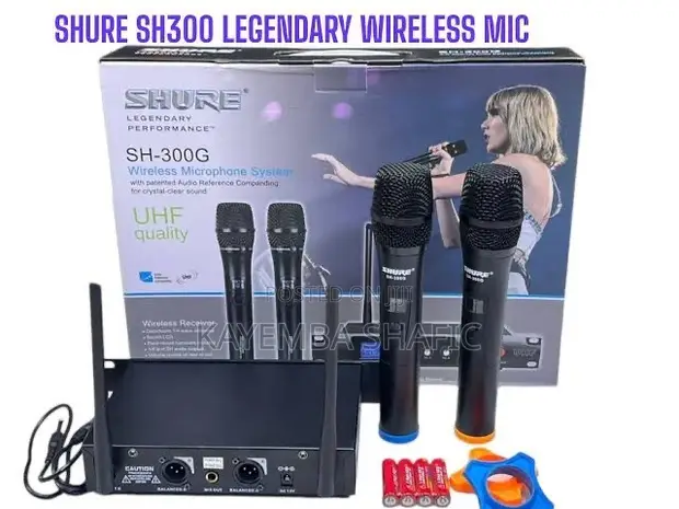 Shure SH-300G Professional Dual UHF Wireless Microphone System - 1