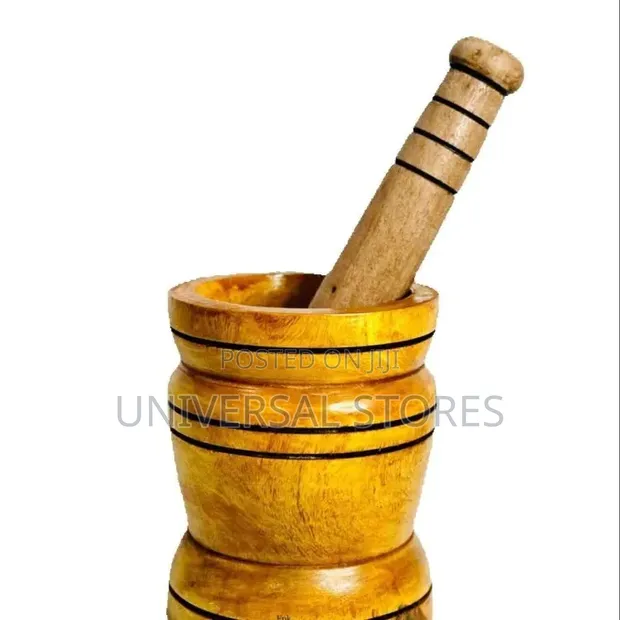 Wooden Mortar and Pestle Set - 1