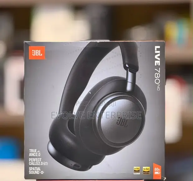 JBL Live 780NC Wireless Noise Cancelling Headphones - Black - 1