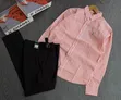 Men's Striped Shirt & Trousers Set - 4