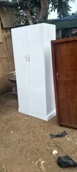 White Wood-Mode Wardrobe 3x6 Ft - 1