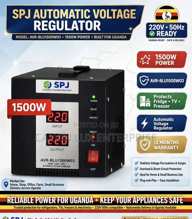 SPJ 1500W Automatic Voltage Regulator Stabilizer - 1