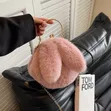Rabbit Ear Shape Faux Fur Winter Bag - 3