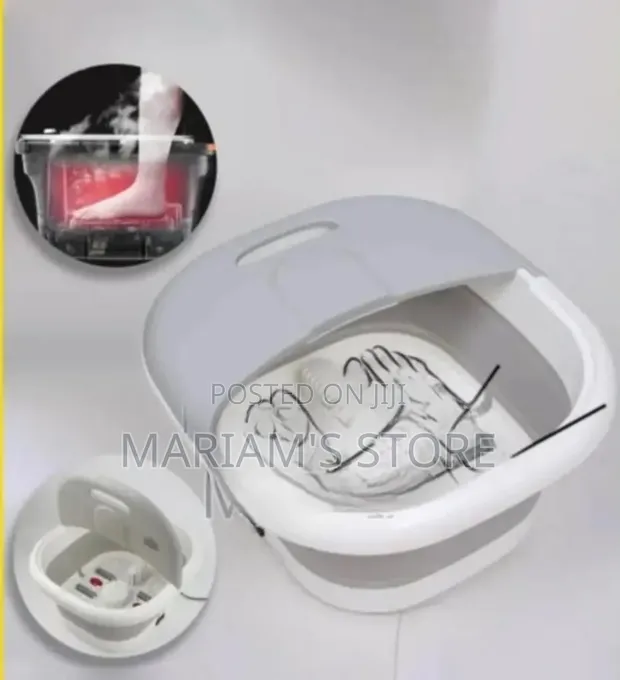 Foldable Electric Foot Spa Massager with Heating & Bubbles - 1