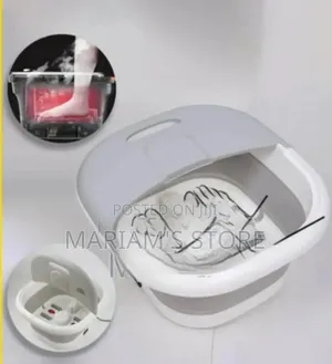 Foldable Electric Foot Spa Massager with Heating & Bubbles