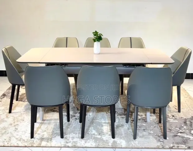 Glass Top Dining Table Set - 6 Seaters - 1