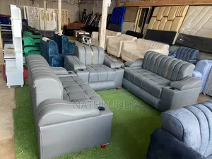 Brand New Light Grey Leather Sofa