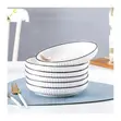 Sundabest 6pcs Medium White Stylish Plate - 8inch - 1