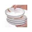 Sundabest 6pcs Medium White Stylish Plate - 8inch - 2