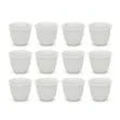 12 PCS Plain White Porcelain Arabic Coffee Cups Set - 2