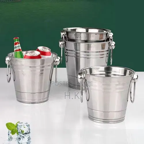 Stainless Steel Ice Bucket - Silver (1PC) - 1