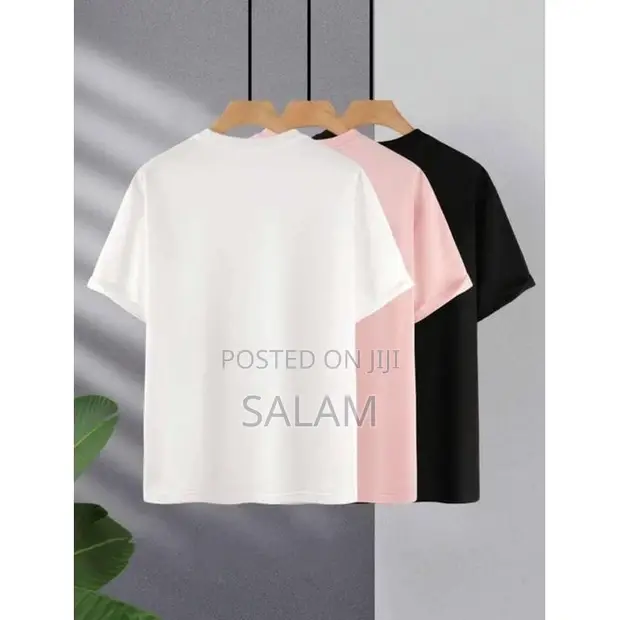 3-in-1 Pack Men's T-Shirts: White, Pink, Black - 1