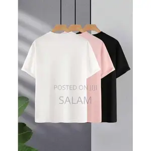 3-in-1 Pack Men's T-Shirts: White, Pink, Black