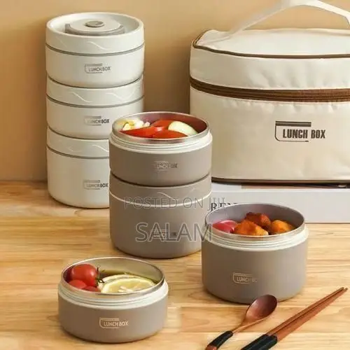 5-in-1 Food Flask with Insulated Bag - Multicolor - 1