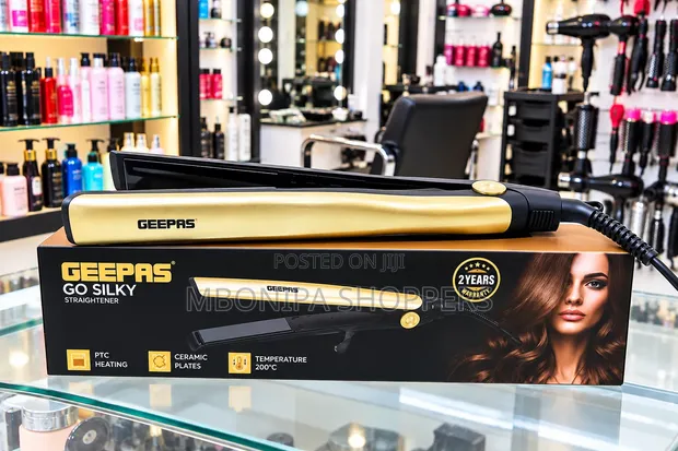 Geepas Go Silky Hair Straightener - Ceramic Plates, 200°C - 1