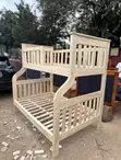 Double Decker Bed - Solid Musambya Wood - 1