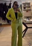 Elegant Ladies Suits with Crop Top Coat - 2