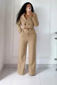 Elegant Ladies Suits with Crop Top Coat - 5
