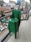 Brand New Green Plastic Chairs (Armless) - 2