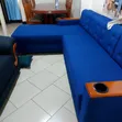 5-Seater Sofa Set - High Density Fabric, Blue - 1