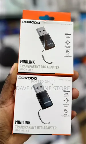 Porodo Minilink Transparent OTG Adapter