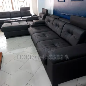 Premium 6-Seater Leather Sofa