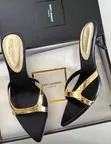 Saint Laurent Mule Flip Flop Heel Shoes - 1