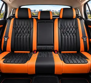 Premium Nappa Leather Seat Covers (Orange & Black)