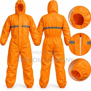 Heavy Duty Chemical Protective Overall Suit - Orange