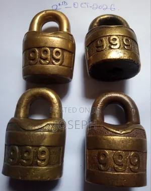 Antique Brass 999 Padlocks - World War German Collectible