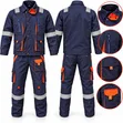 Industrial Workwear Uniform Set with Reflective Strips - 2