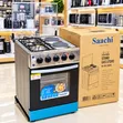 Saachi 4-Burner Gas Cooker with Electric Hot Plates & Oven - 1