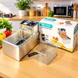 Stainless Steel Electric Deep Fryer with Basket - 1