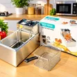 Stainless Steel Electric Deep Fryer with Basket - 2