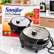 Sonifer SF-6084 1000W Electric Waffle Maker - Non-Stick - 2