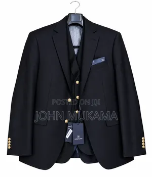 Men's Barutti Designer Blazer - Black Wool Super 150s