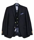 Men's Barutti Designer Blazer - Black Wool Super 150s - 1