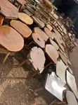 Organic Muvule Wood Slice Coffee Table - 2
