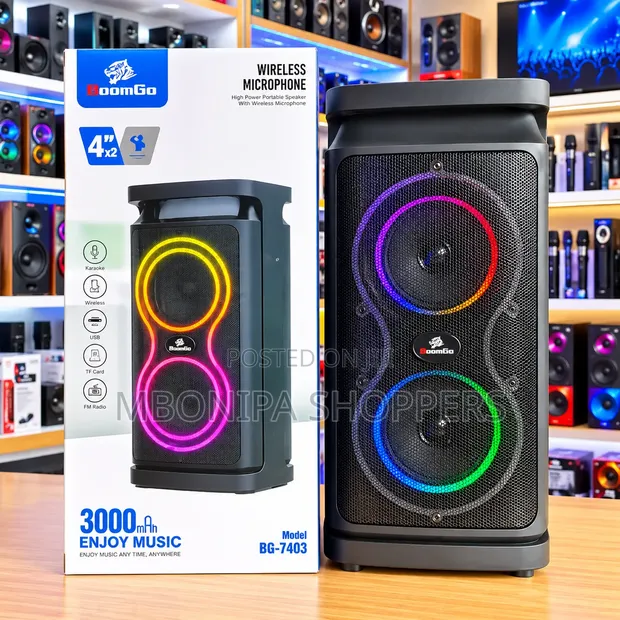 BoomGo BG-7403 Wireless Bluetooth Speaker with RGB Lights - 1