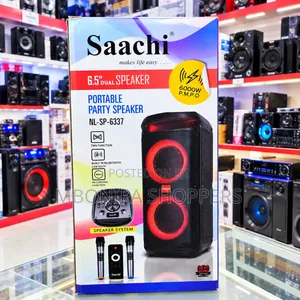 Saachi NL-SP-6337 6.5" Dual Portable Party Speaker - 6000W P.M.P.O