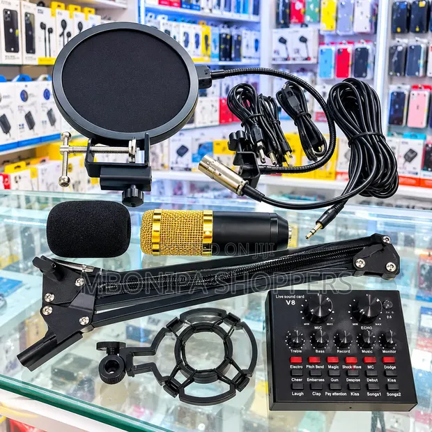 V8 Condenser Microphone & Professional Podcast Recording Kit - 1
