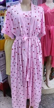 Alaia Pink Cotton Nightgown with Strawberry Print - 2