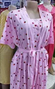 Alaia Pink Cotton Nightgown with Strawberry Print - 3