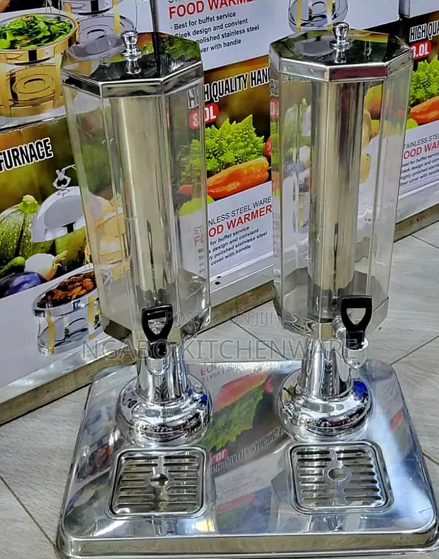 Dual Tank Glass Juice Dispenser - 1