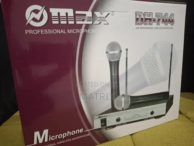 Omax Professional Wireless Microphone 2 Mics DH-744 - 1