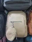 Women's Faux Leather Mini Backpack - 1